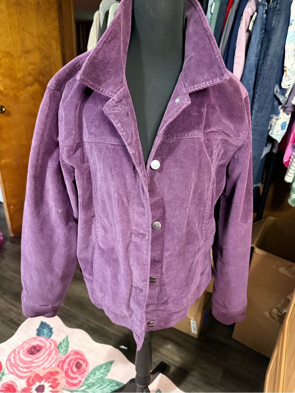 LL Bean vintage style corduroy jacket Y2K eclectic grandpa retro cozy flannel M